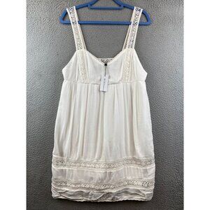 New BCBGeneration Women's Crochet Strap‎ Open Back Short Sundress size M